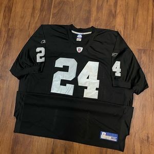 Vintage Reebok Oakland Raiders Charles Woodson #24 Mens Jersey Size 56 XXXL